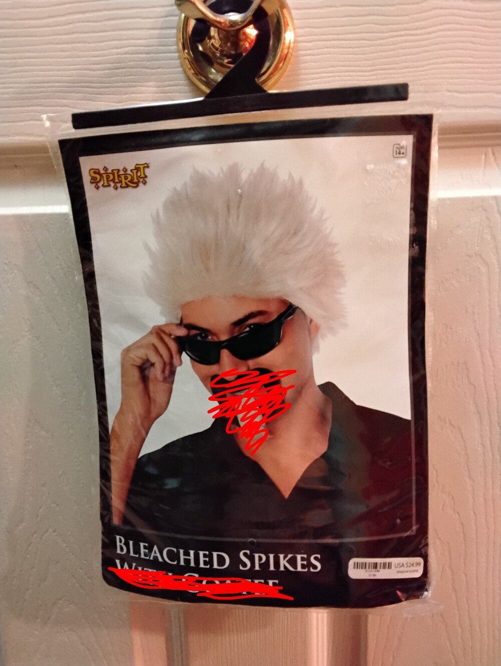 Adult Bleached And Spiked Wig Halloween Accessory